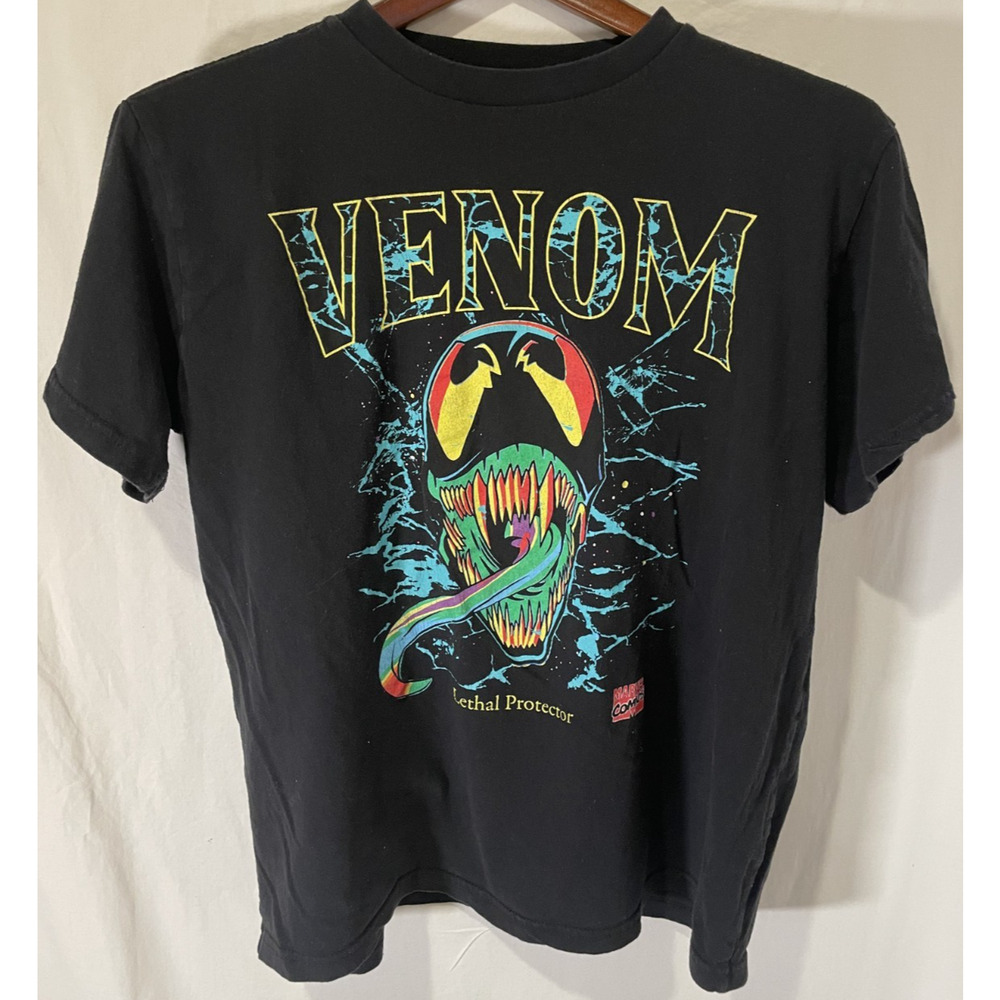 Marvel Comics Venom Lethal Protector Superhero T-Shirt Black - L
